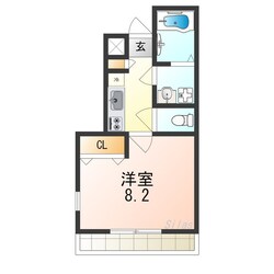 石津川駅 徒歩13分 1階の物件間取画像